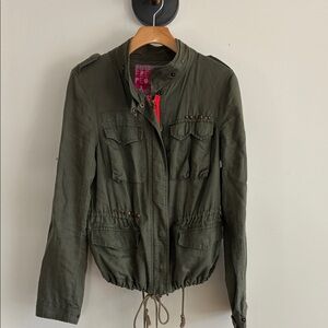 Free People Dark Green Utility Jacket